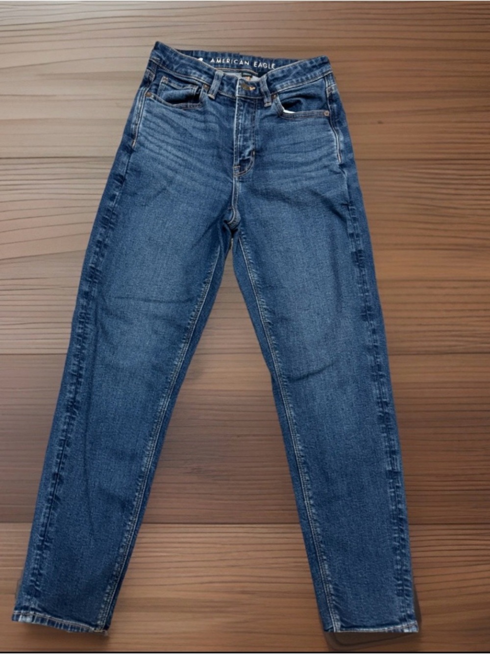 American Eagle Mom Jeans High Rise Size 2 Regular Stretch EUC